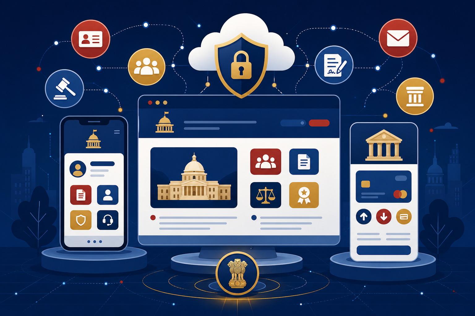 Ilustrasi ekosistem portal digital layanan pemerintah